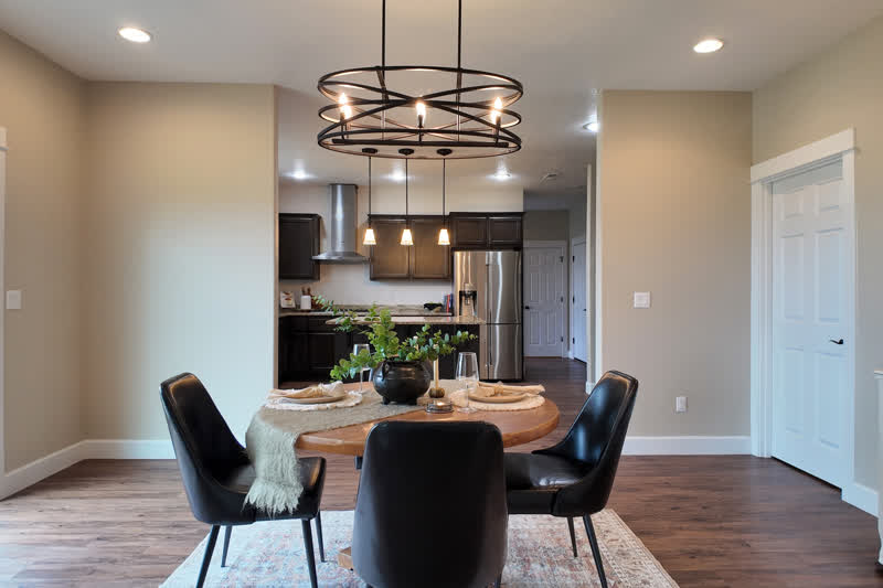 Hilltop Estate real estate photography &mdash; Dining nook, Lewis County, WA
