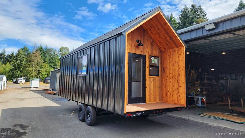 A finished Genesis unit with a covered porch