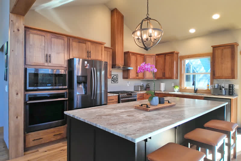 Glenview Retreat real estate photography &mdash; Chef&rsquo;s kitchen, Adna, WA