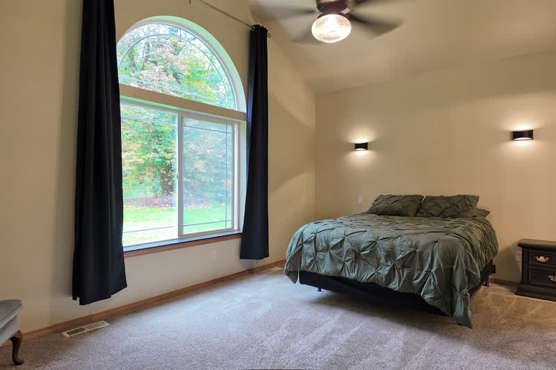 Sherman Valley Home real estate photography &mdash; Primary suite, Olympia, WA
